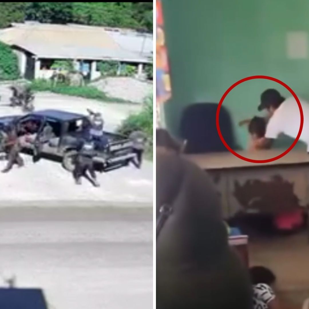Video: Balacera Provoca Pánico en Kínder y Niños Quedan Atrapados en Salones en Chiapas