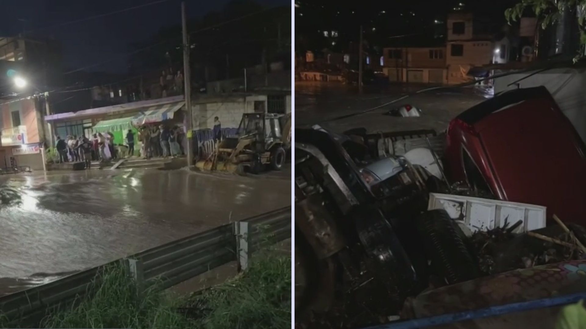 Río en Tejupilco se Desborda, Deja Casas Inundadas y Arrastra Varios Vehículos