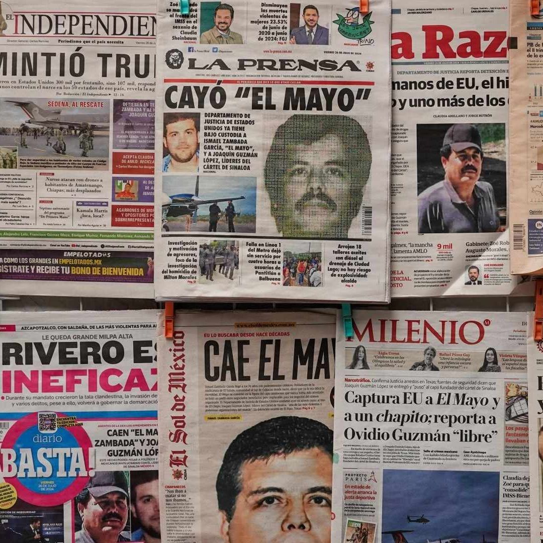 Portadas de los periódicos por la detención de ‘El Mayo’ Zambada en Estados Unidos