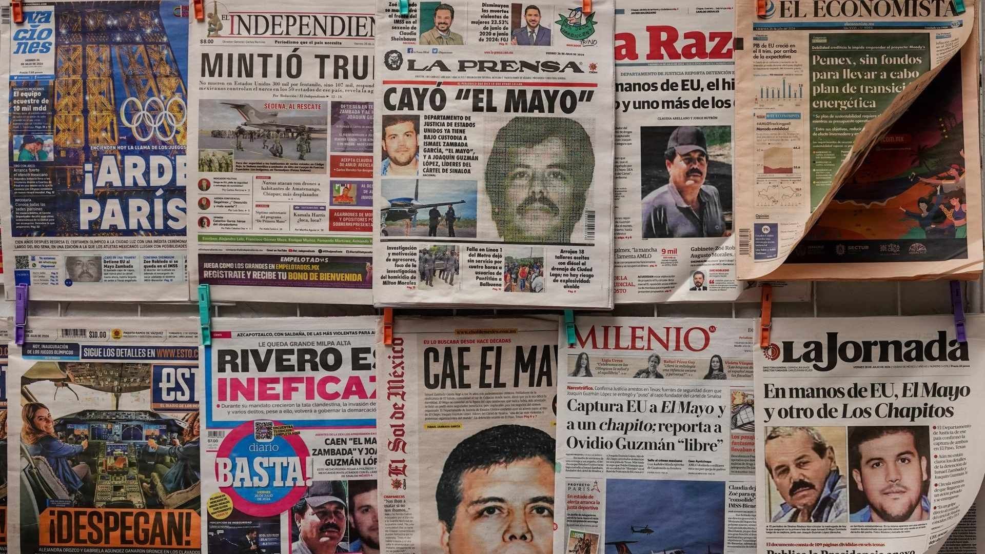 Portadas de los periódicos por la detención de ‘El Mayo’ Zambada en Estados Unidos