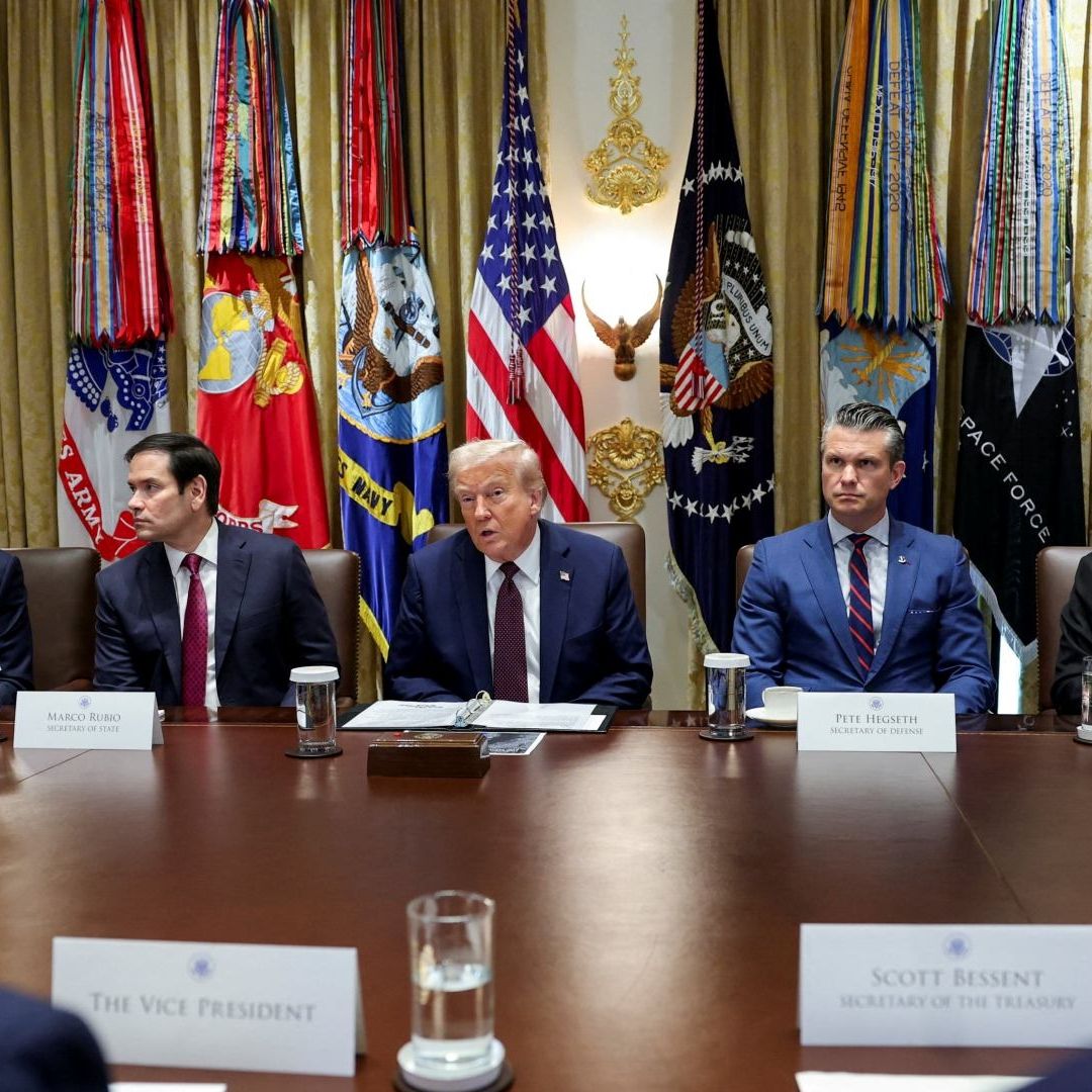 Donald Trump, presidente de Estados Unidos, en reunión con su Gabinete