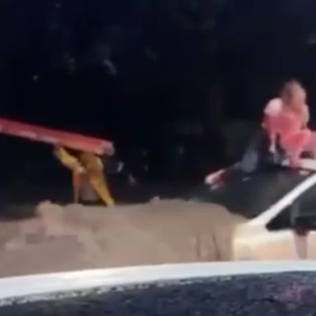Una niña fue rescatada de la inundación