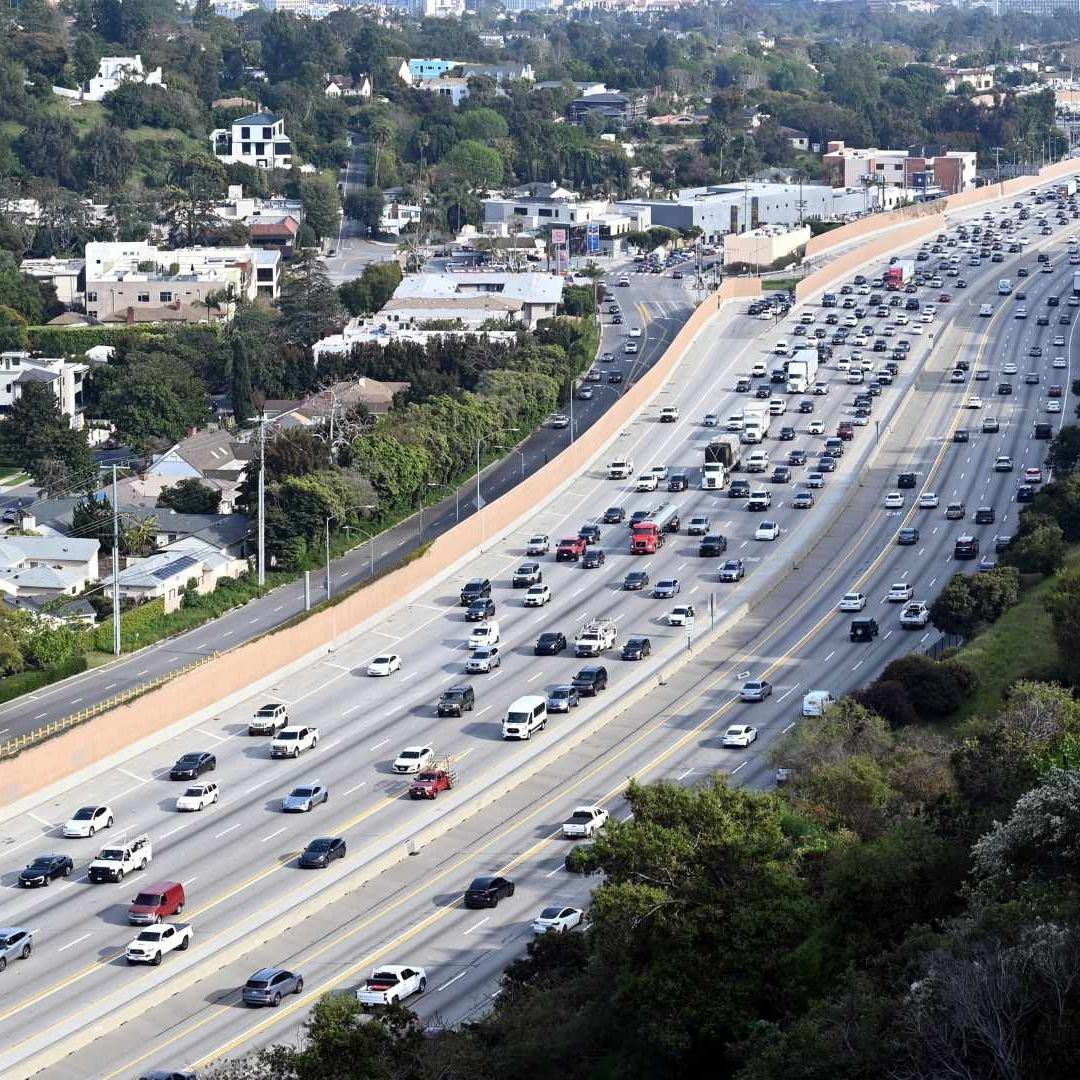 Autopista en Los Ángeles, California, en Estados Unidos