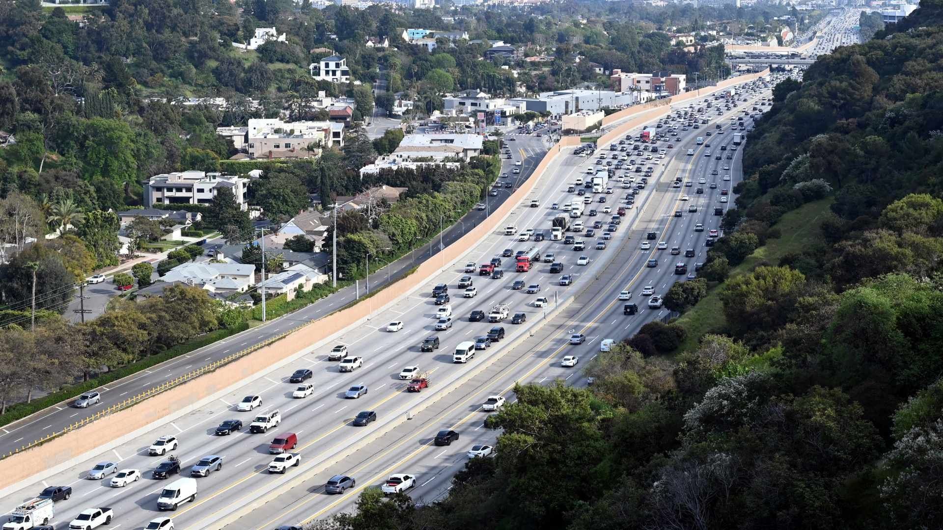 Autopista en Los Ángeles, California, en Estados Unidos