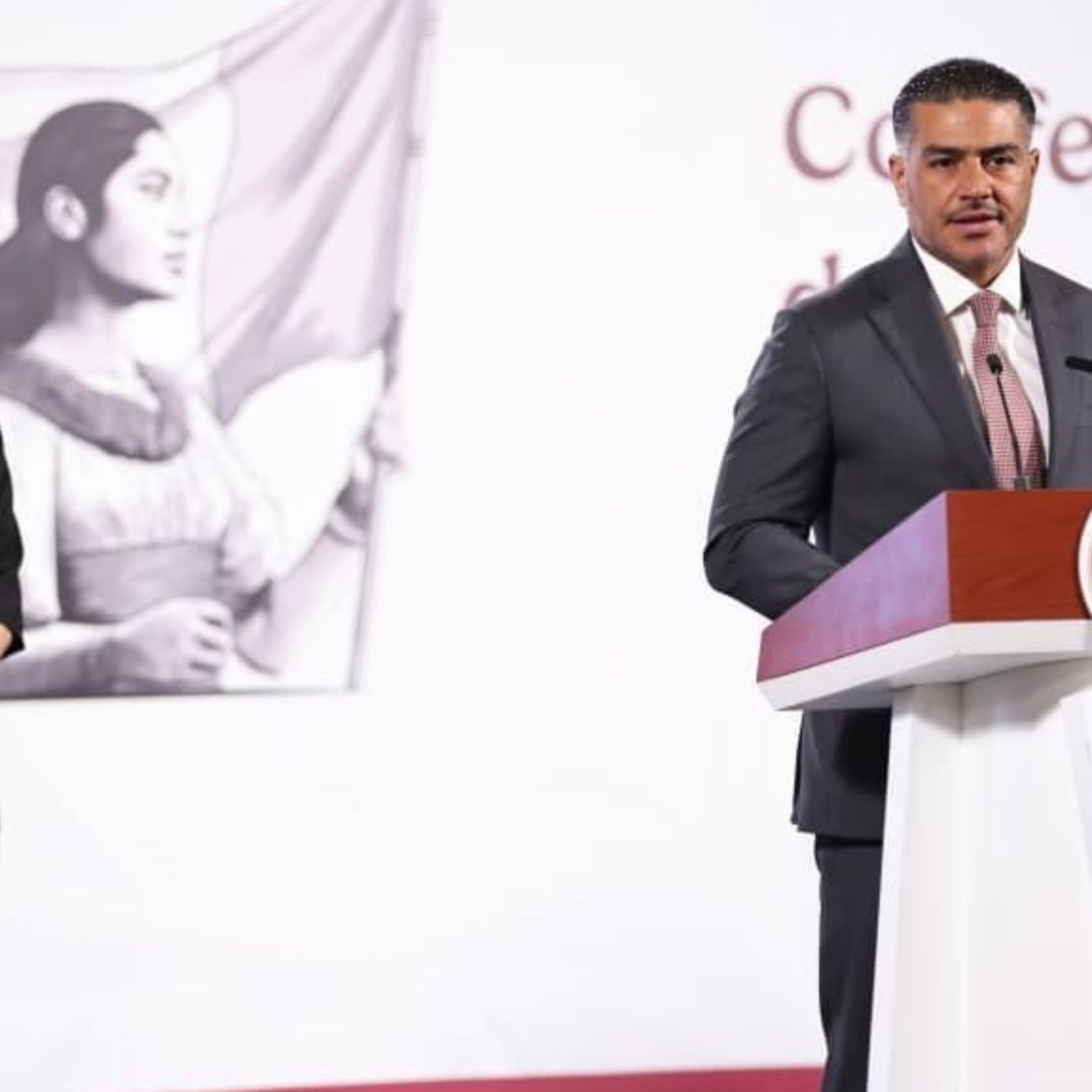 Omar García Harfuch en la conferencia mañanera de hoy 27 de agosto 2025