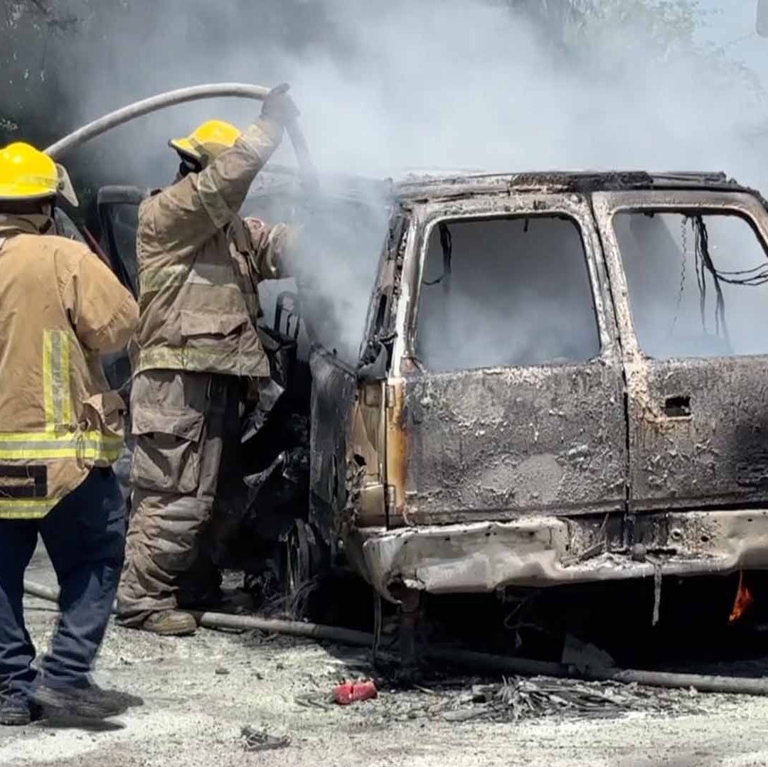 Accidente en Matamoros: Conductor Muere Calcinado Dentro de su Vehículo