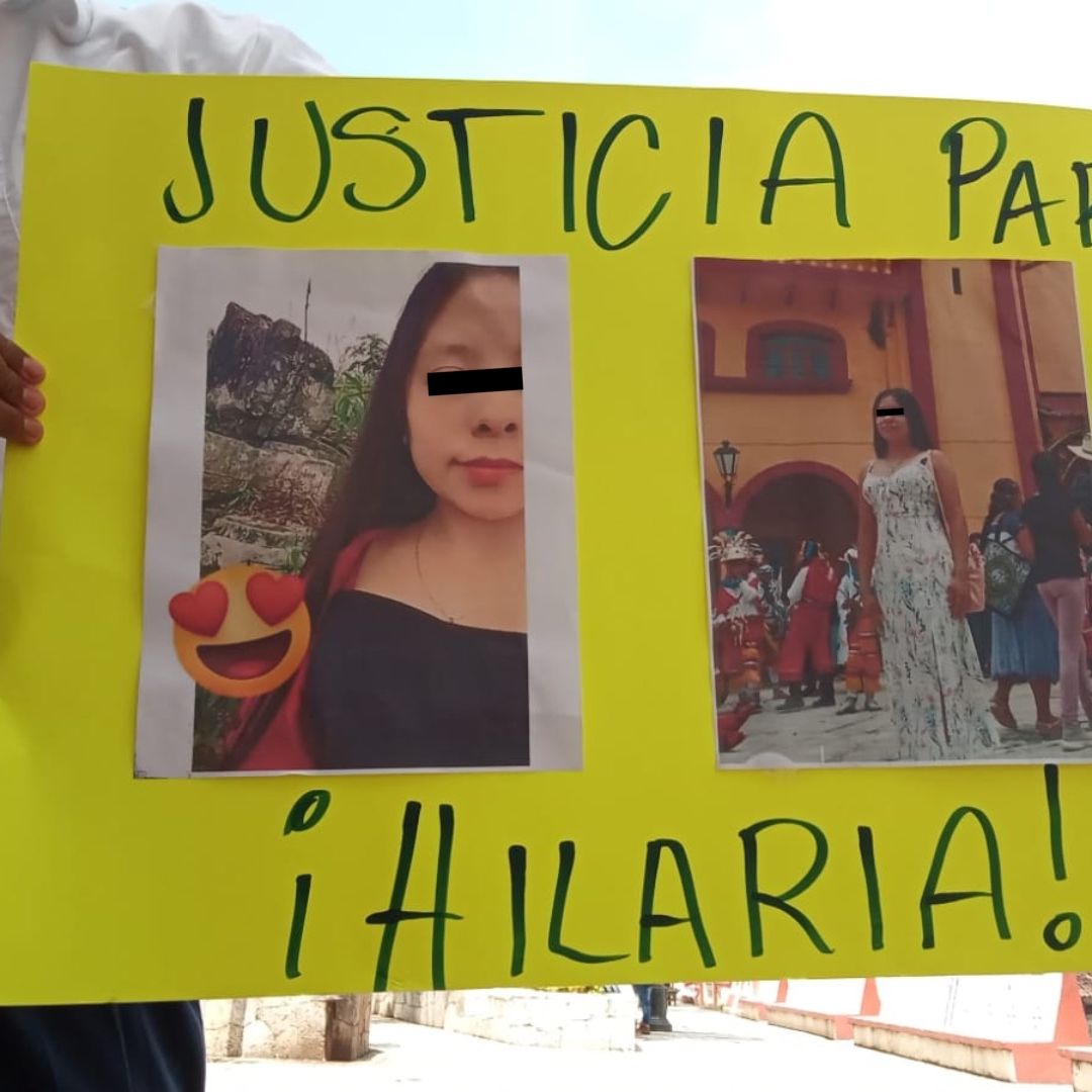 Se manifiestan por feminicidio de Hilaria N. en Cuetzalan del Progreso, Puebla