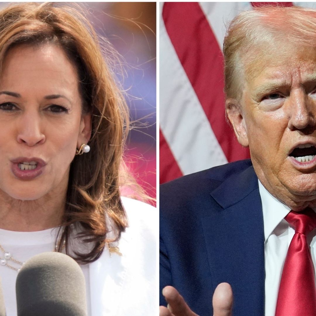 El equipo de Kamala Harris había solicitado que el debate fuera con micrófonos abiertos para replicar en cualquier momento durante el debate, pero finalmente aceptó que no fuera así. Foto AP