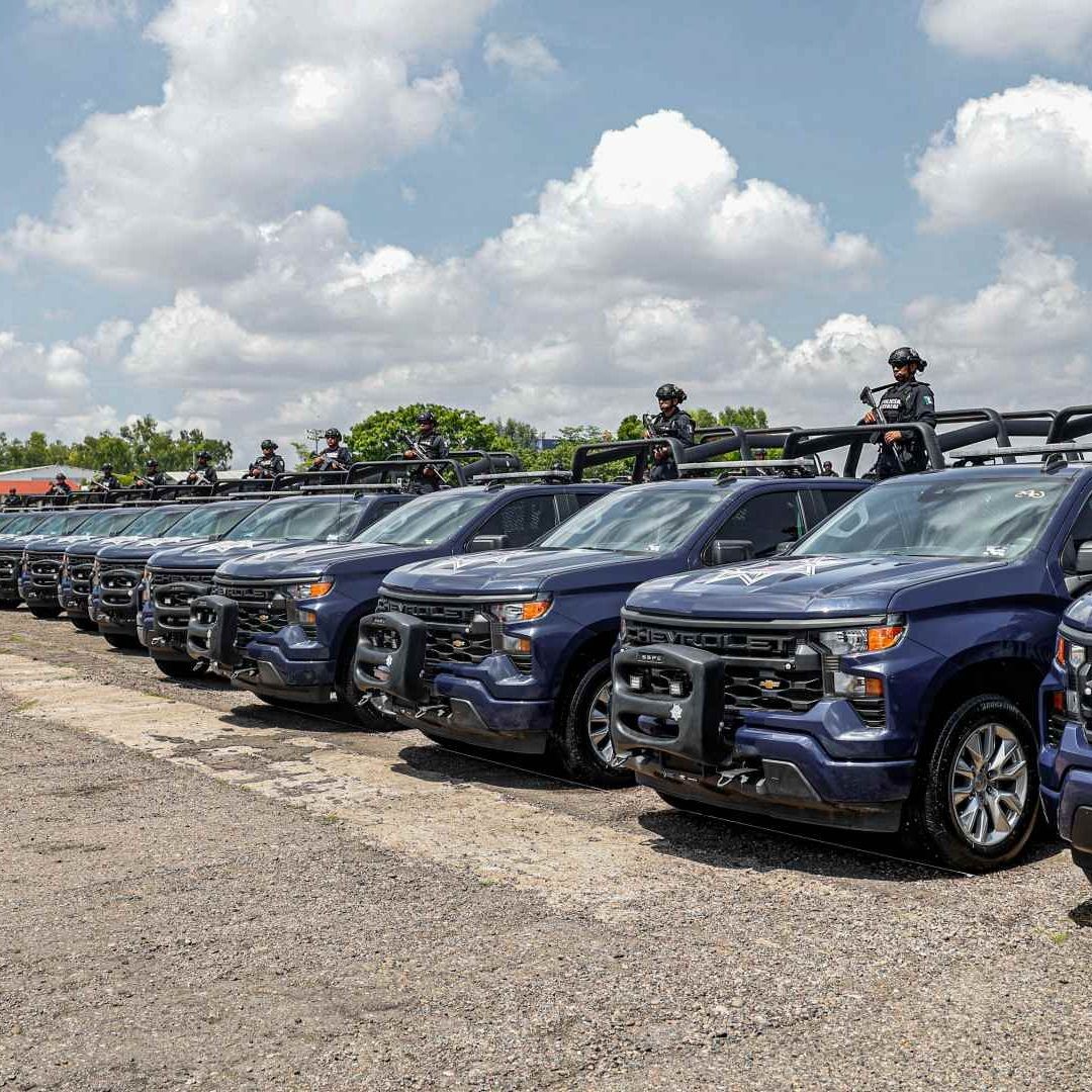 Patrullas que se sumaron a la estrategia de seguridad en Sinaloa en agosto 2025. Foto: Cuartoscuro