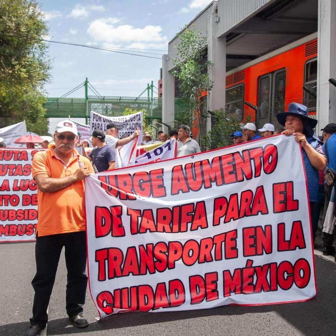 Marcha de transportistas en la CDMX