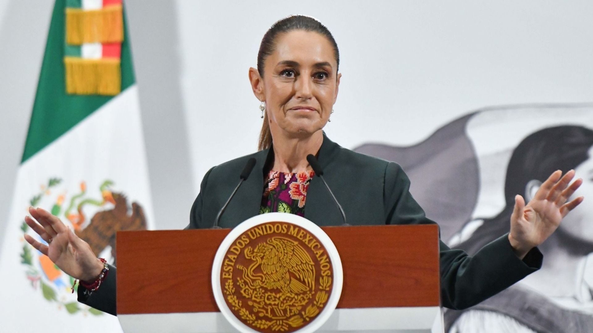 Claudia Sheinbaum, presidenta de México, en la conferencia mañanera de hoy, 28 de agosto de 2025