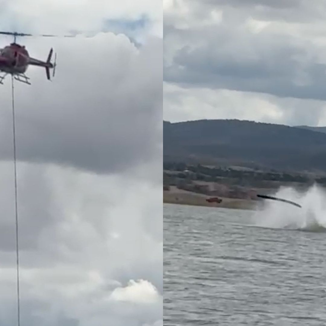 Video: Se Desploma Helicóptero en la Presa Chihuahua; Hay 2 Heridos