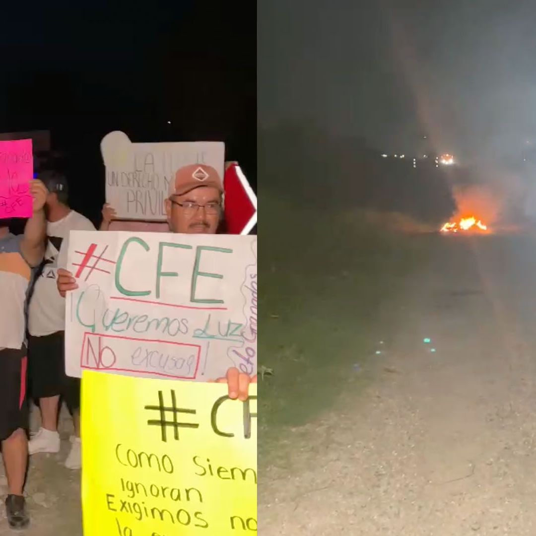 Bloqueo Carretera Matamoros - Reynosa: Vecinos del Ejido Guadalupe Protestan por Falta de Luz