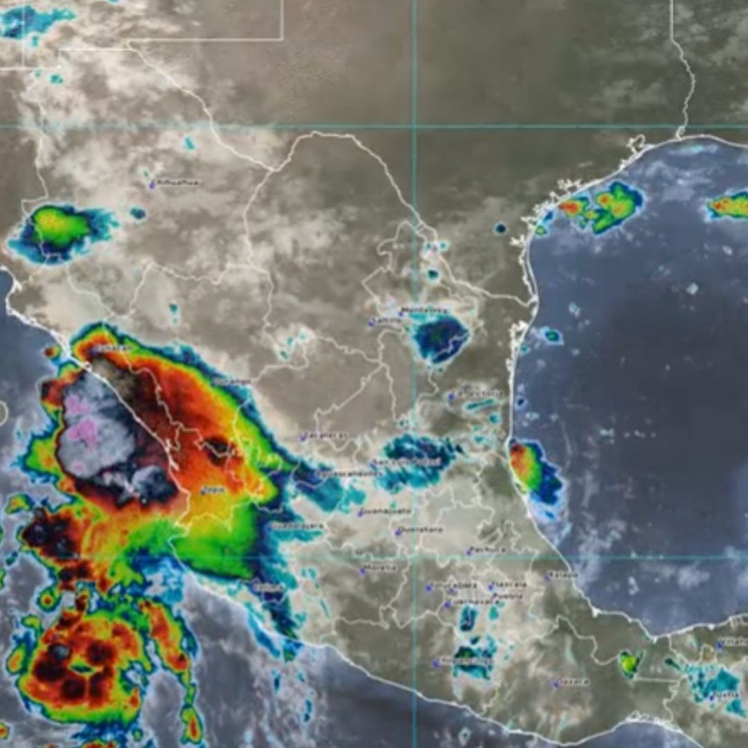 Mapa de Conagua que señala desarrollo de ciclones en el Pacífico