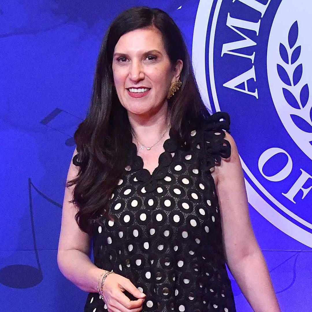Kenia López Rabadán a su llegada a una reunión de bienvenida a Ronald Johnson, embajador de Estados Unidos
