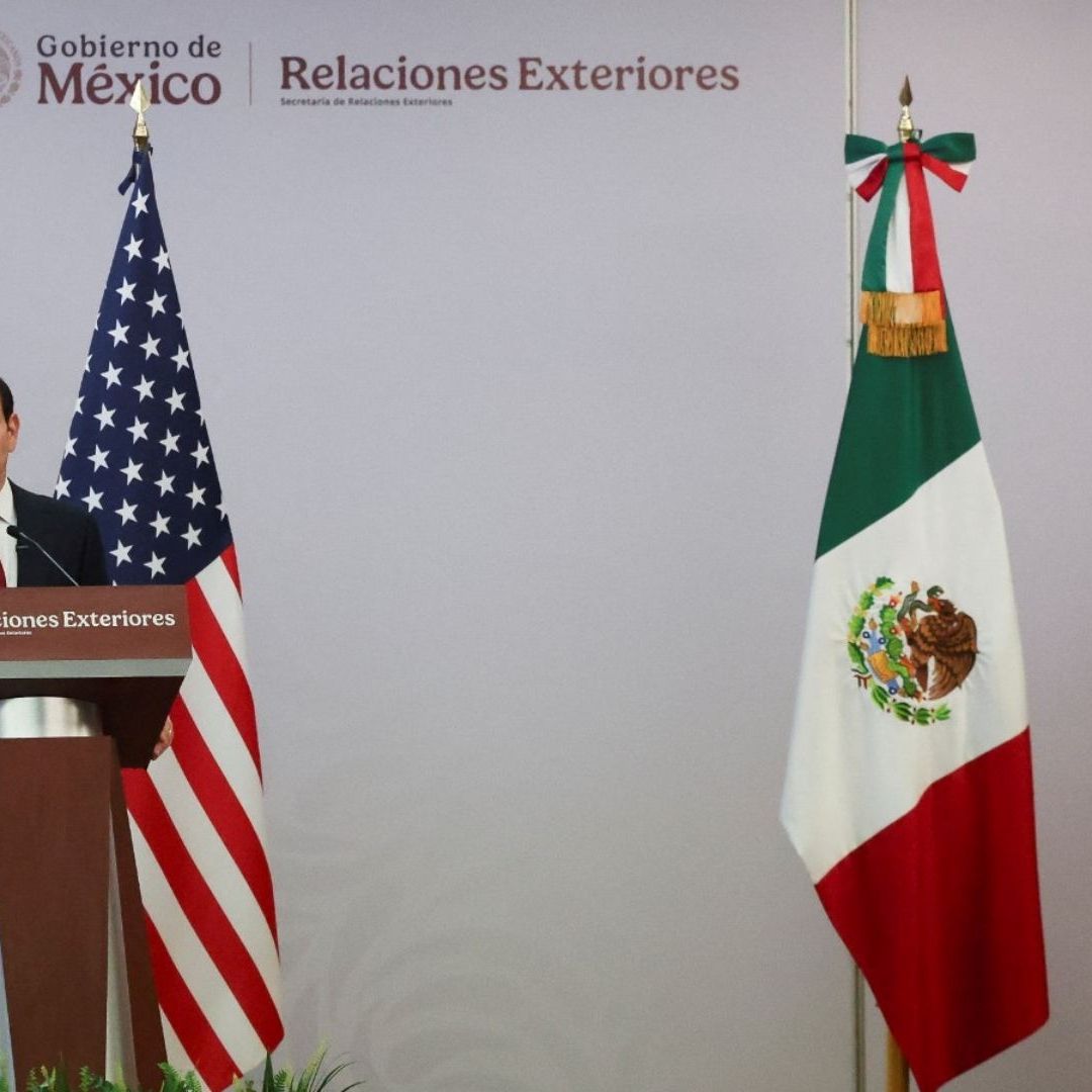 Marco Rubio y Juan Ramón de la Fuente dan conferencia de prensa en la SRE