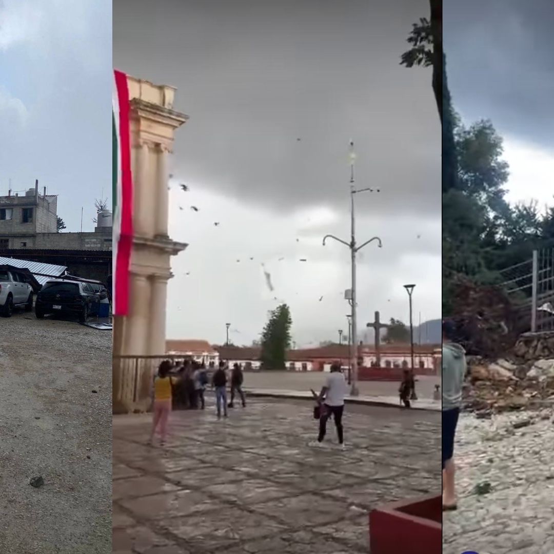 Tornados se Llevan Techos y Tiran Árboles en San Cristóbal de las Casas, Chiapas | VIDEOS