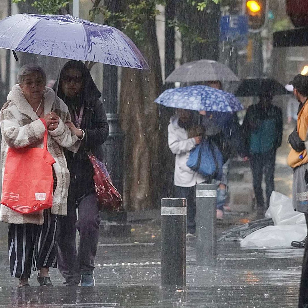 Lluvia en el Centro Histórico de la CDMX el 2 de septiembre de 2025