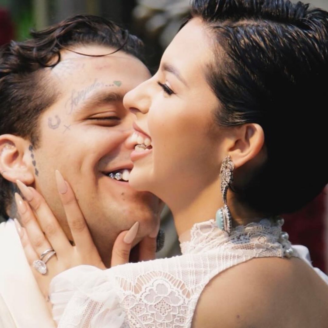Ángela Aguilar y Christian Nodal en su boda