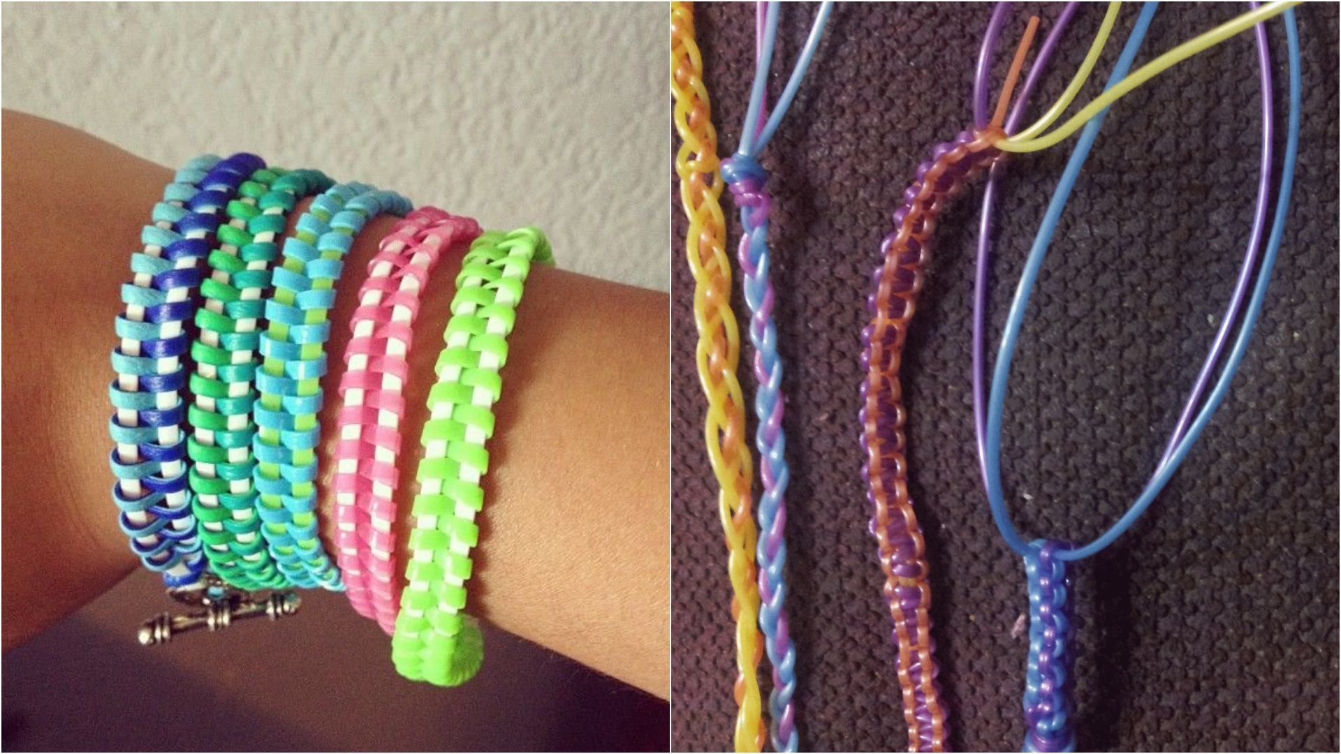 Dónde venden pulseras Scoubidou y cómo hacer brazaletes de hilo de plástico