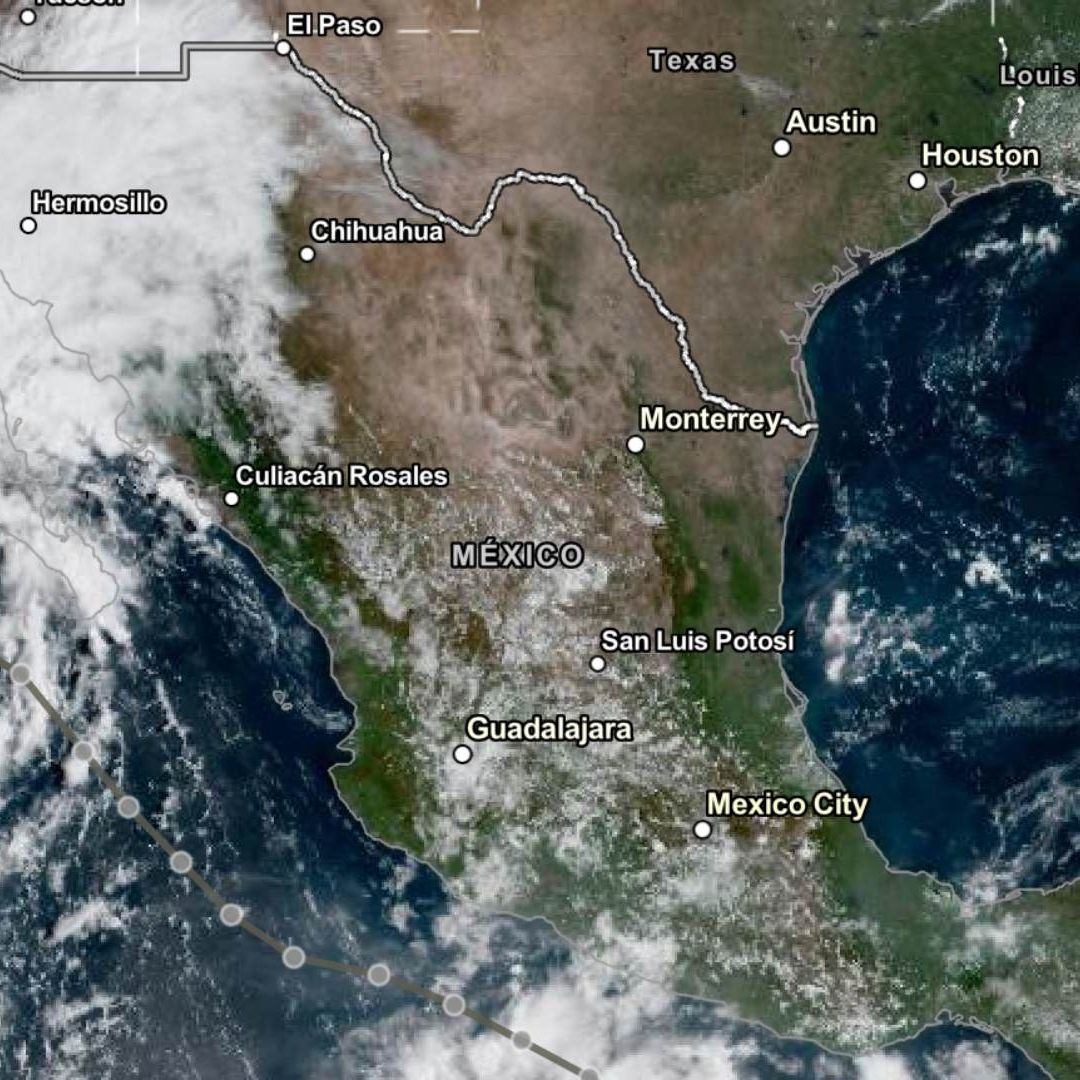 Mapa de la trayectoria de la tormenta tropical Lorena