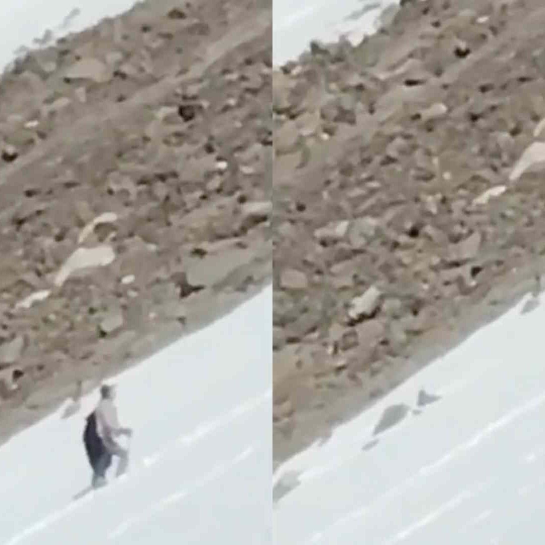 Video Captan Hombre sin Equipo de Seguridad Subiendo el Pico de Orizaba Veracruz