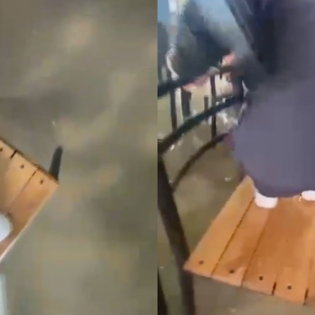 Salón de clases inundado en Prepa Médica de la UANL