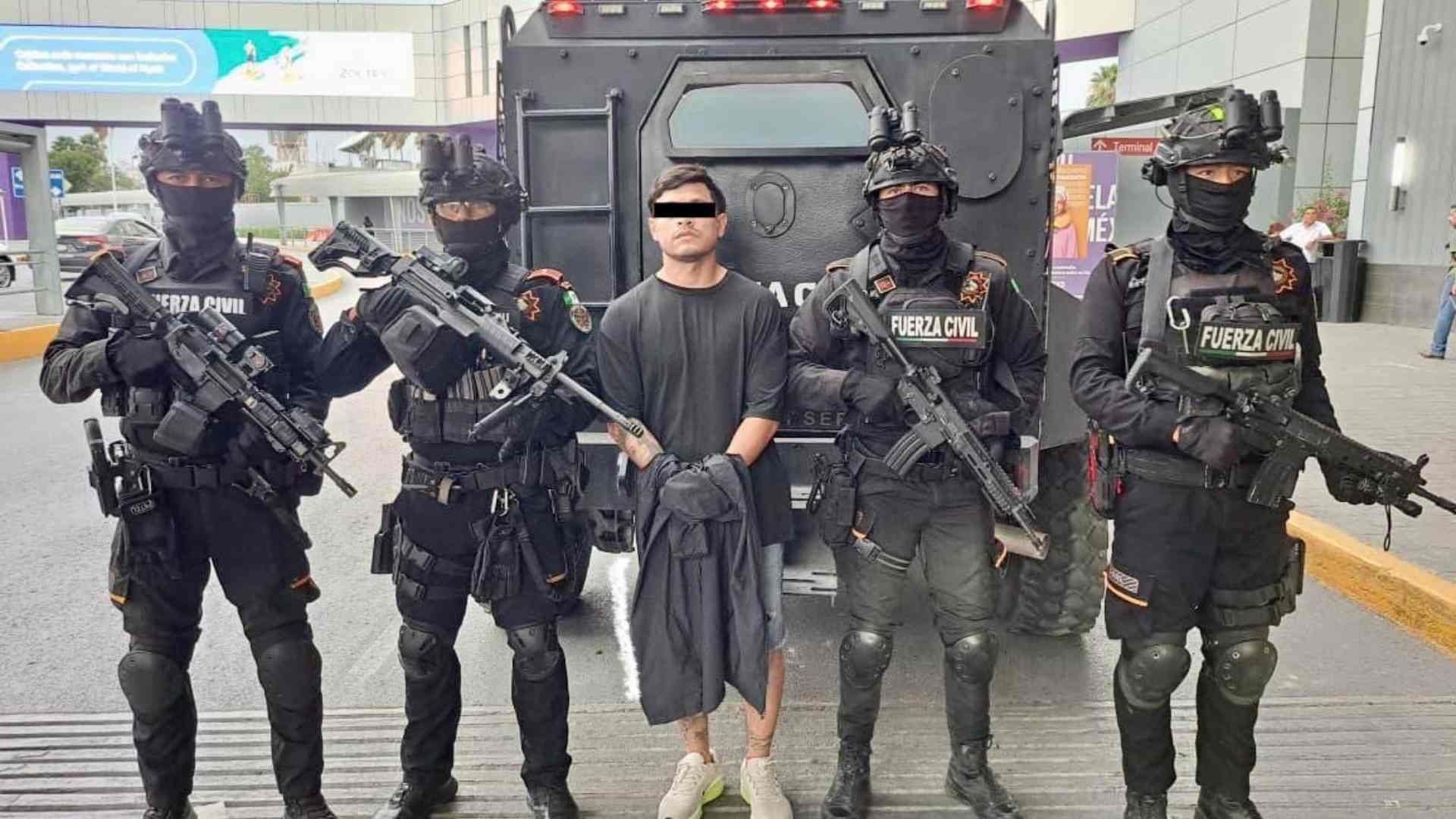 Presunto líder criminal llega a Monterrey