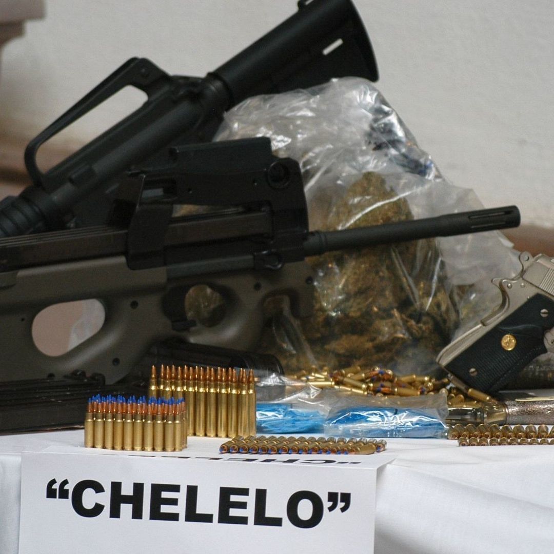 Armas decomisadas en detención de ‘El Chelelo’, en 2007, en México