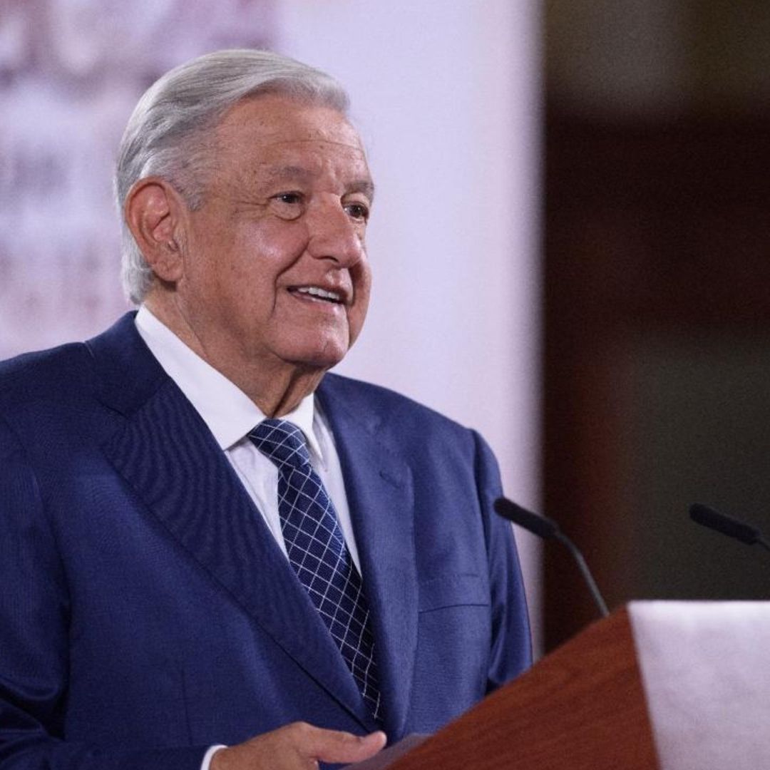 El presidente López Obrador en conferencia mañanera