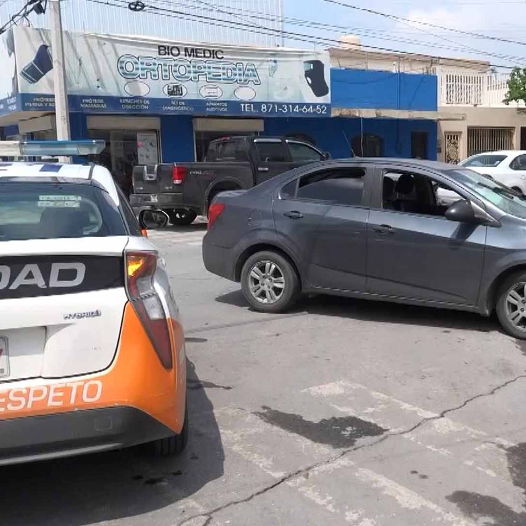 Mujer Embarazada Resulta Lesionada en Choque en el Centro de Torreón