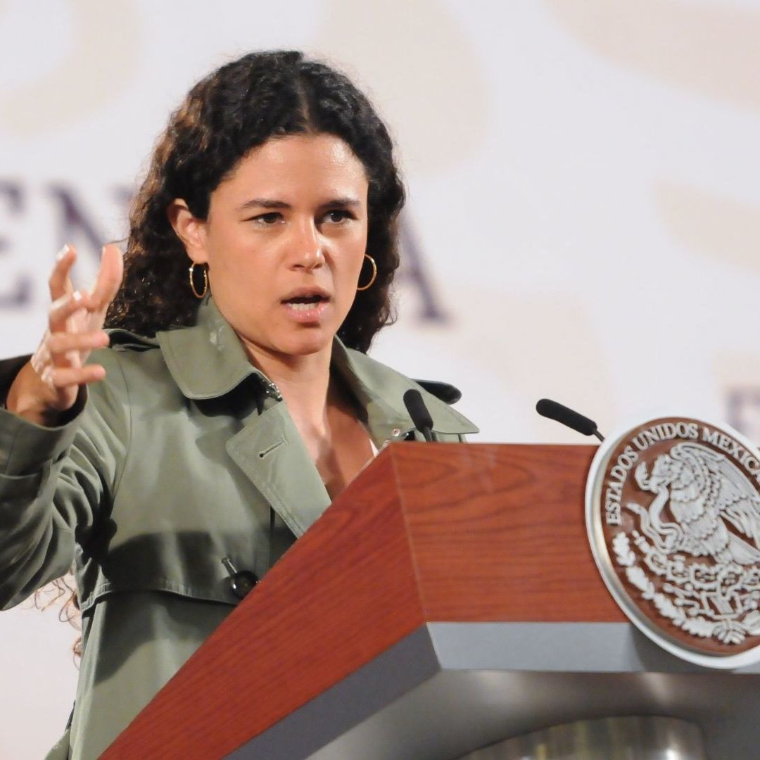 Luisa María Alcalde en conferencia mañanera de AMLO el 24 de julio de 2024
