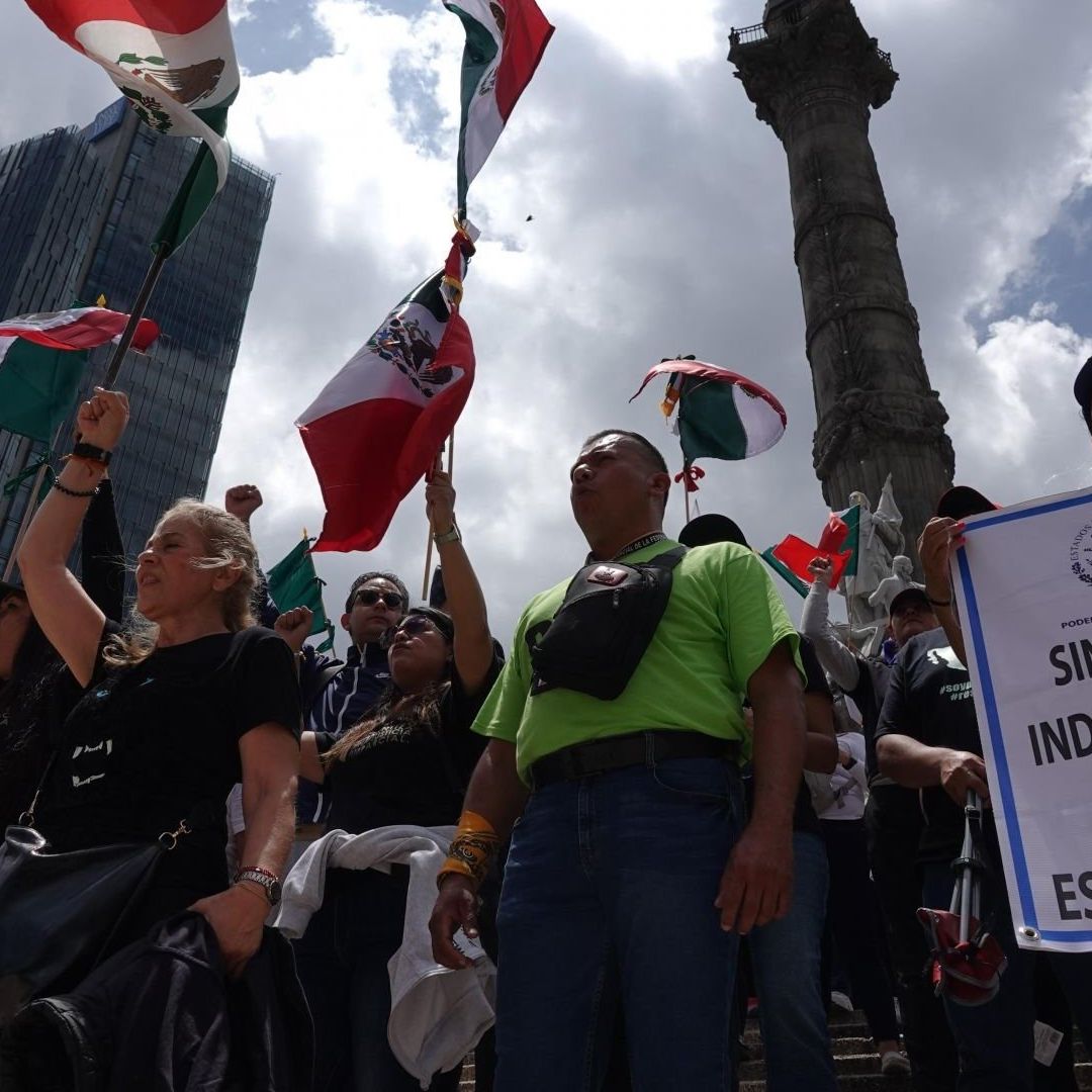 Protesta de trabajadores del Poder Judicial en Reforma