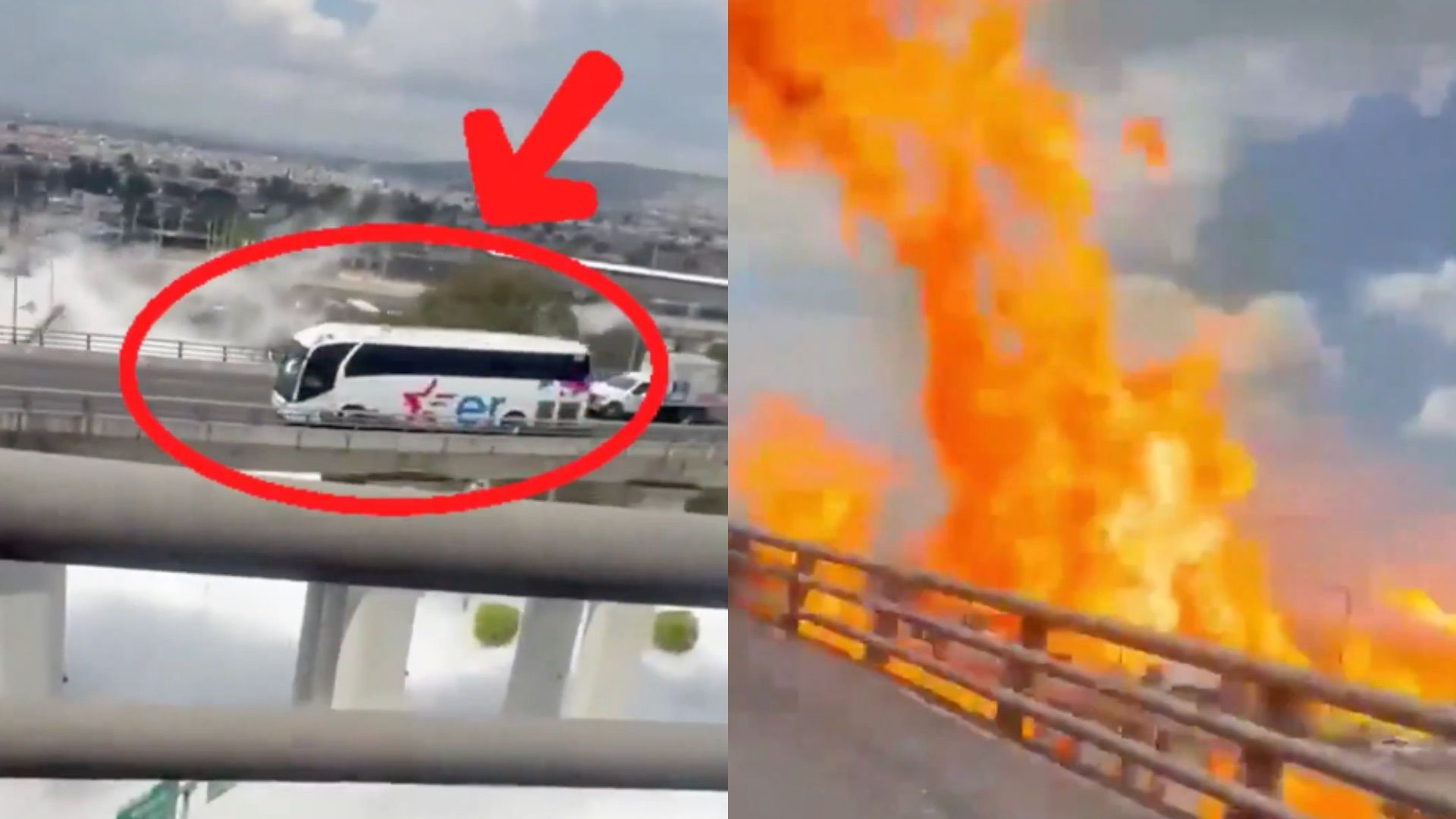 Poblanos en Autobús de Estrella Roja se Salvan de Explosión de Pipa de Gas en Iztapalapa CDMX