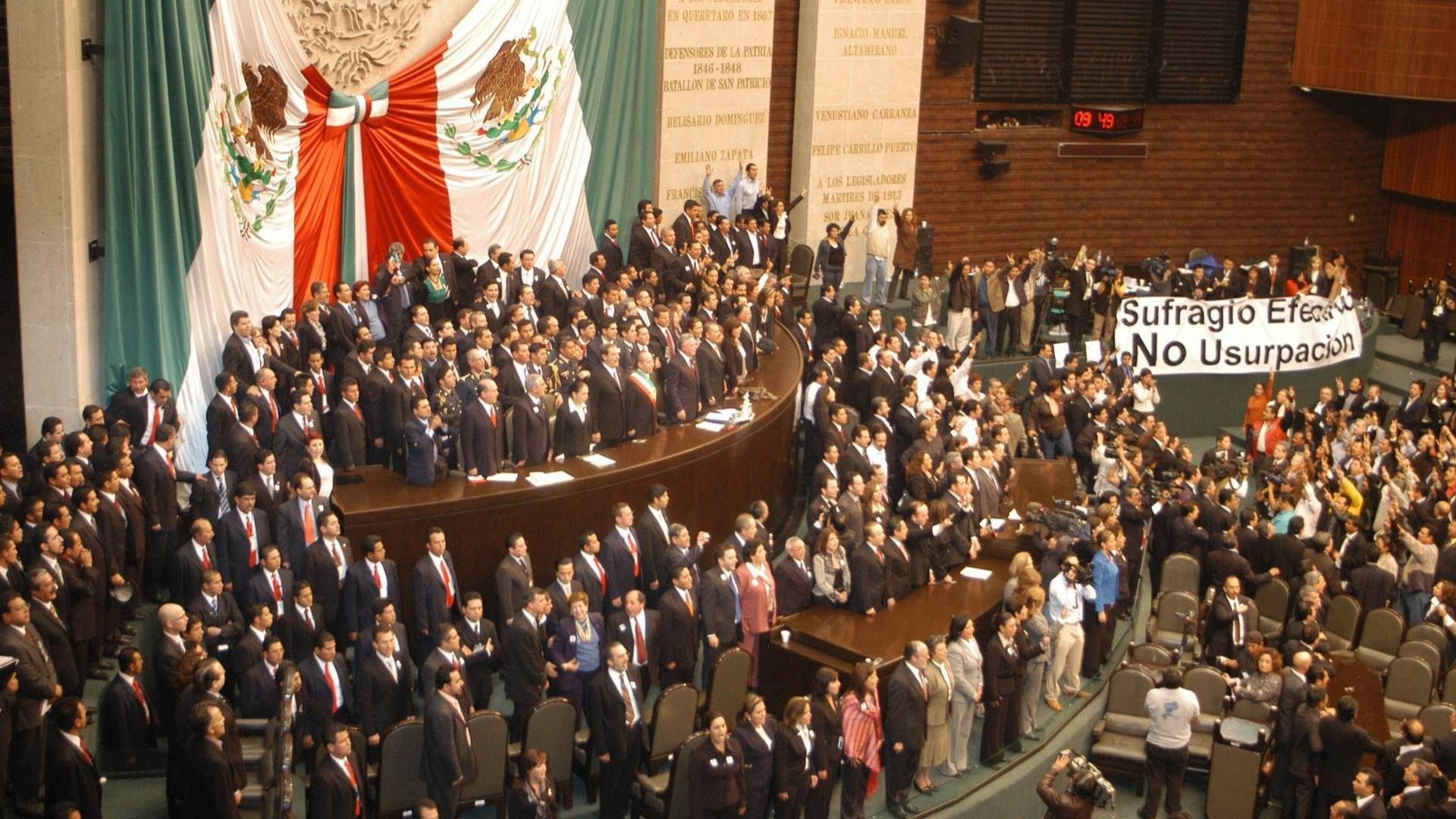 Imagen de toma de protesta como presidente Constitucional en México