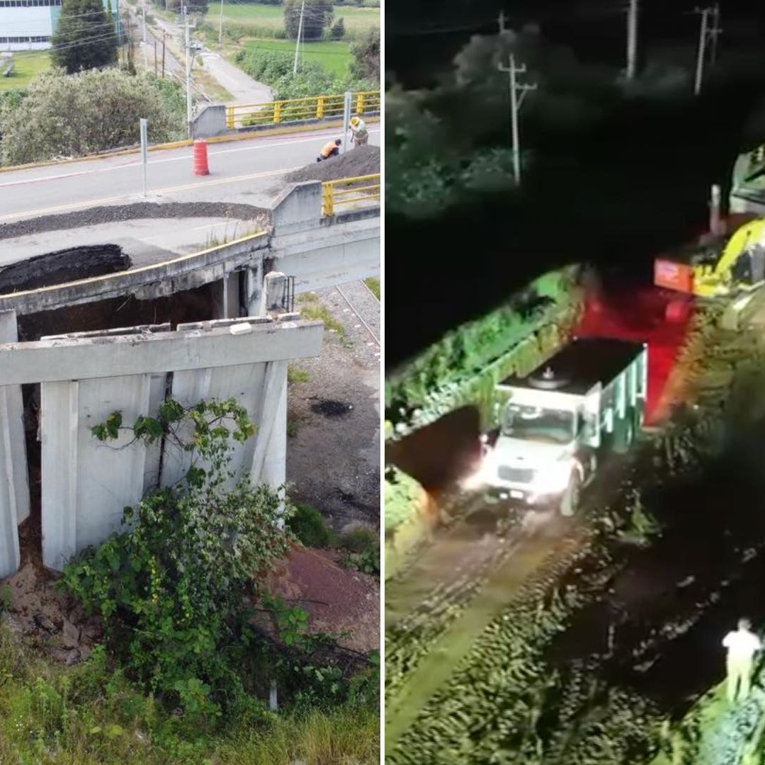 Causas de Socavón en Carretera Aeropuerto de Huejotzingo Puebla y Cuánto Tiempo Tardarán las Obras