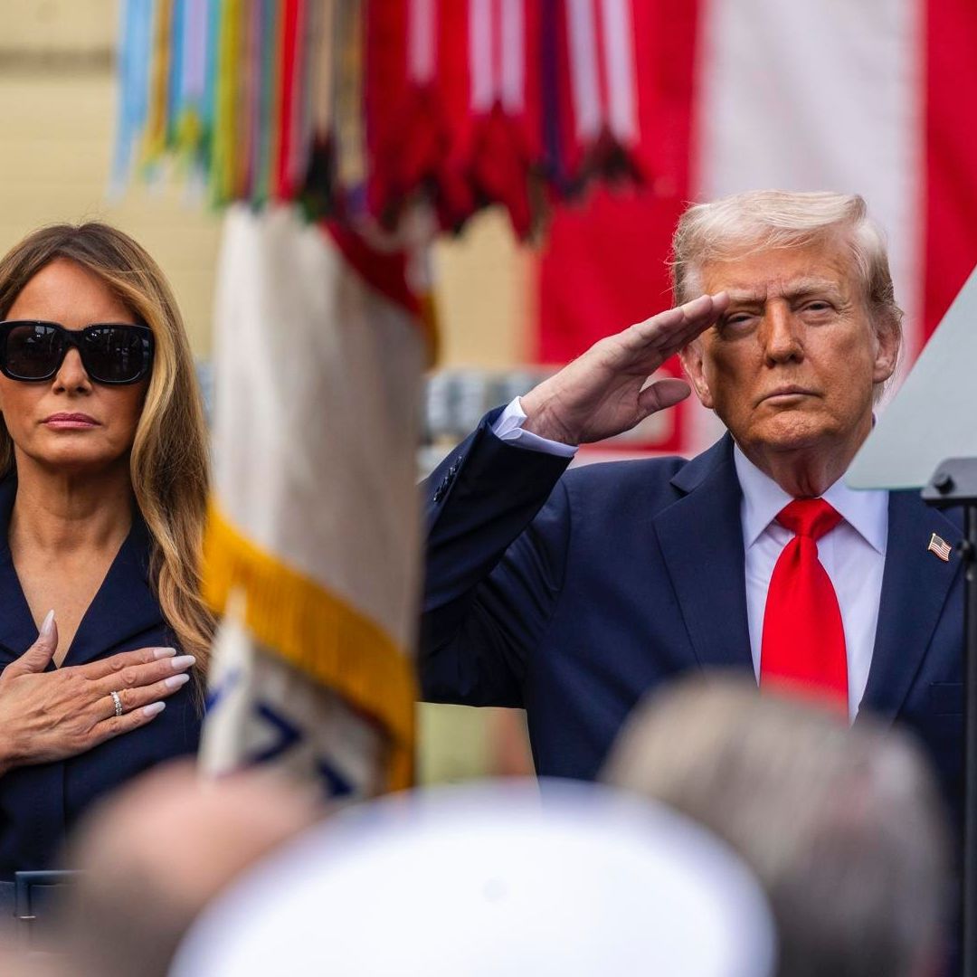 Donald Trump y su esposa Melania en la ceremonia del 11S, en el Pentágono