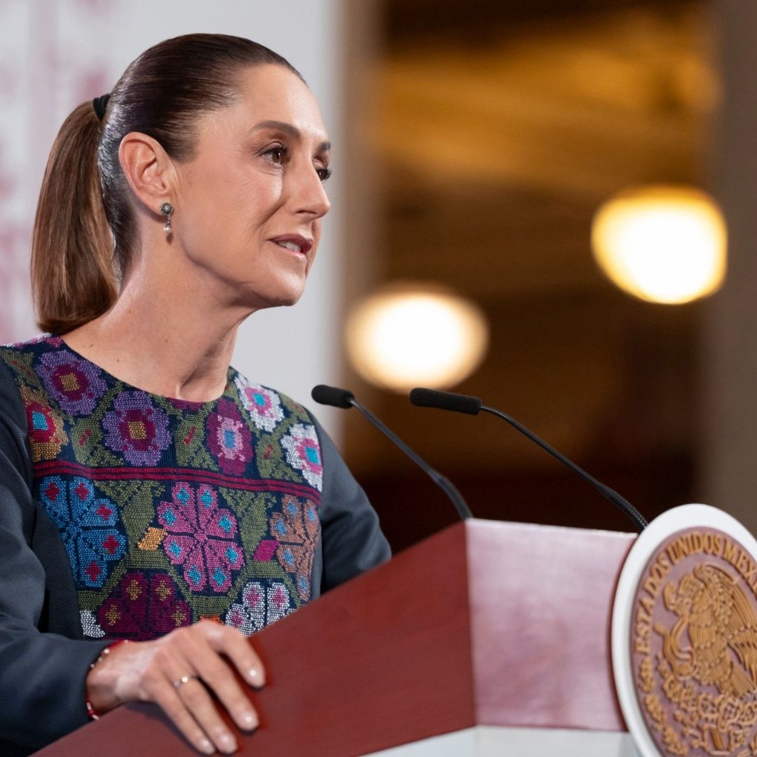 Claudia Sheinbaum habla durante conferencia de prensa