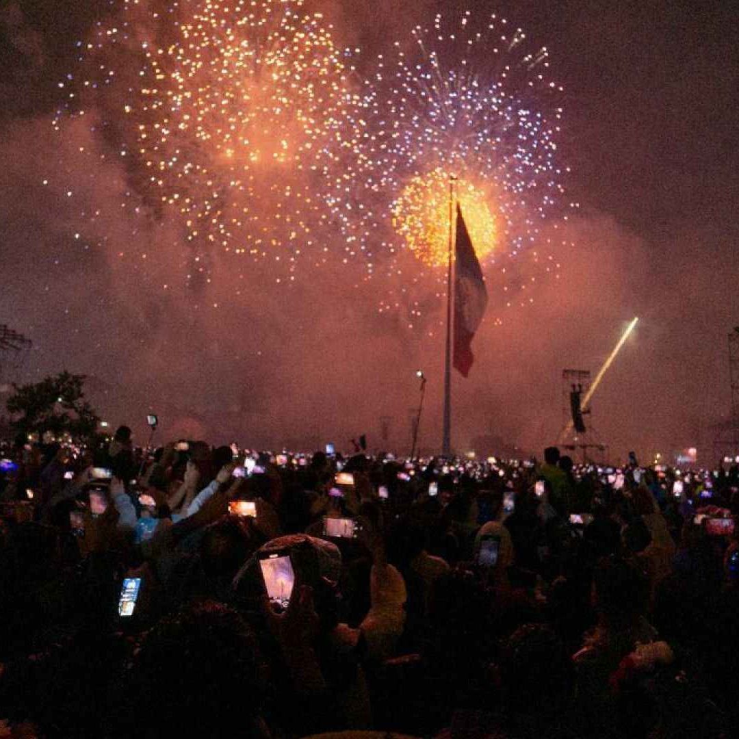 Grito de la Independencia en el Zócalo de CDMX