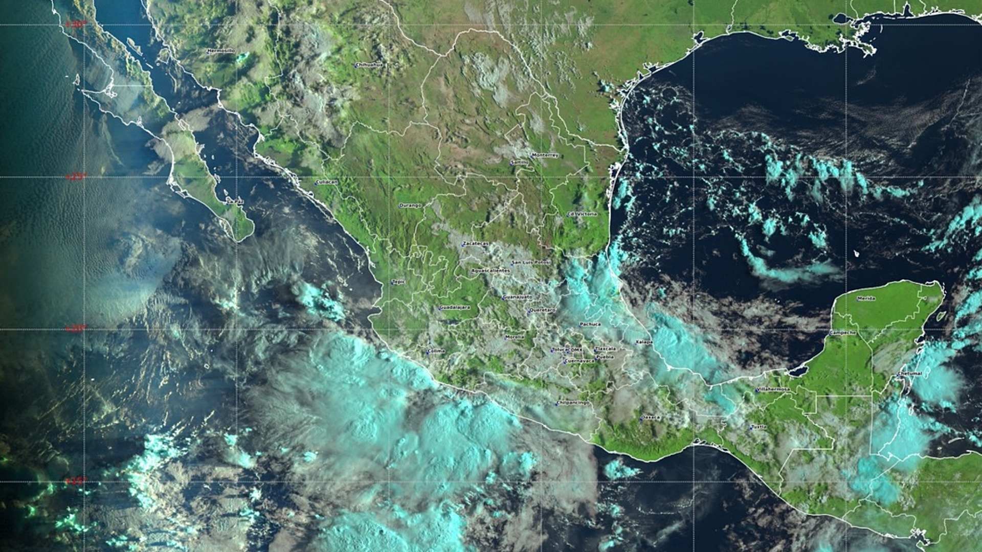 Tormenta tropical Mario en aguas del Pacífico mexicano