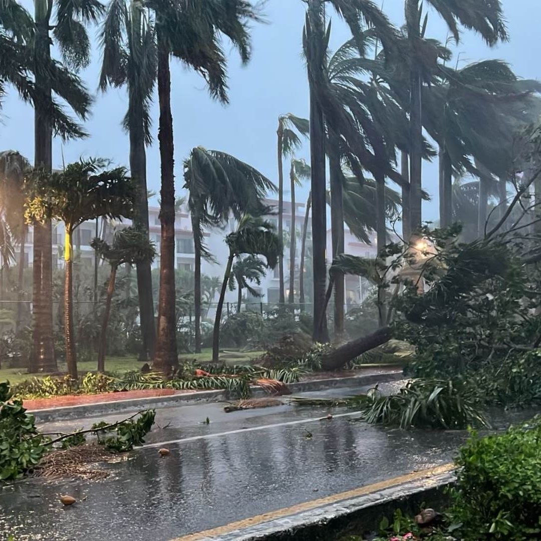 Daños por tormenta tropical Helene en Quintana Roo