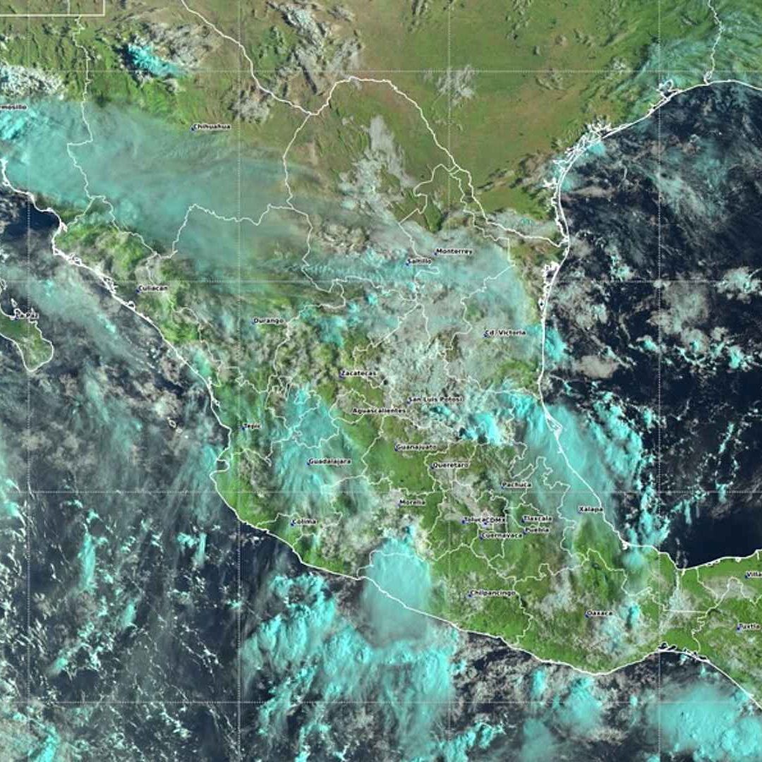 Tormenta tropical Mario en aguas del Pacífico mexicano.