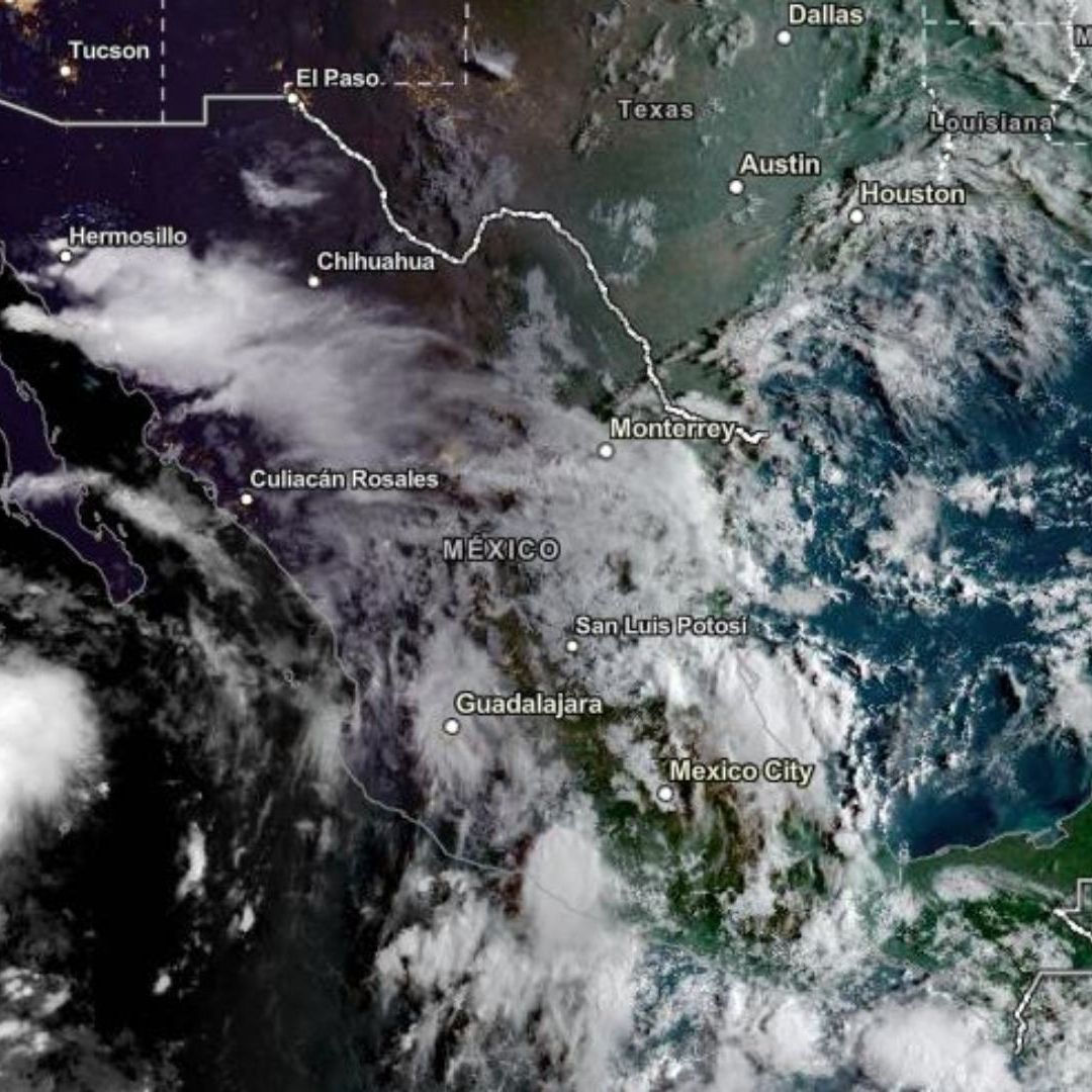 Imagen satelital de los ciclones en México hoy, 15 de septiembre 2025