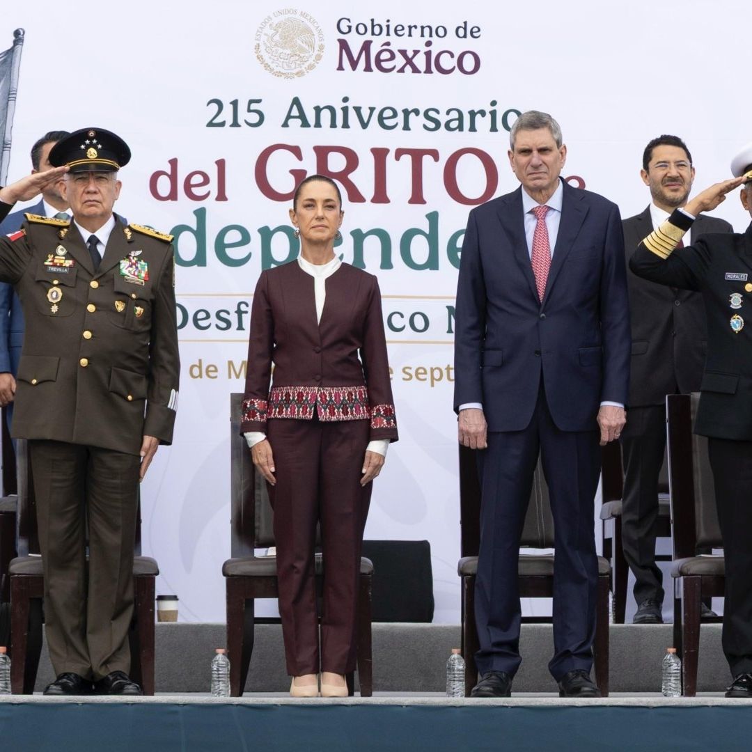 Claudia Sheinbaum previo al desfile militar 2025