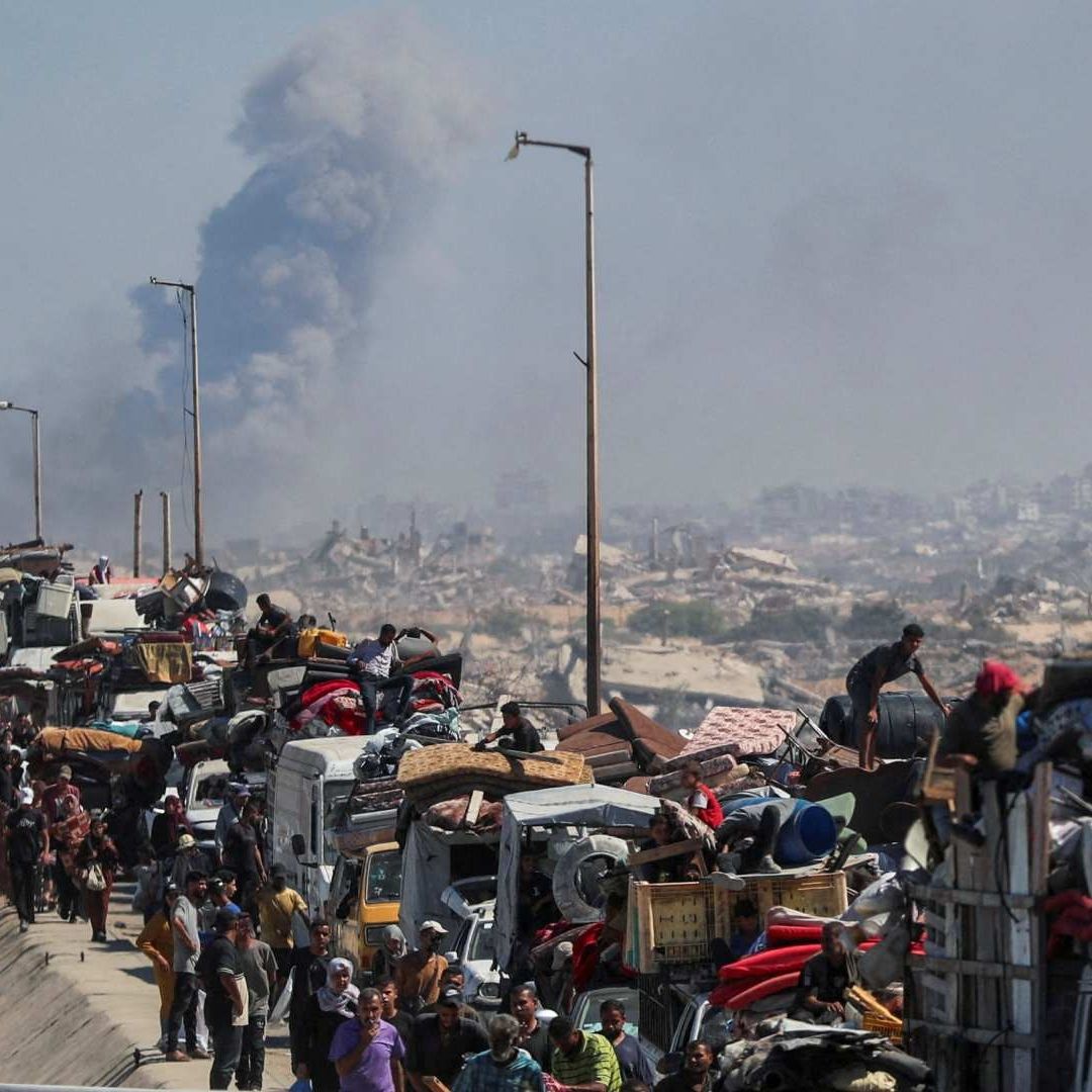 Palestinos desplazados de Gaza