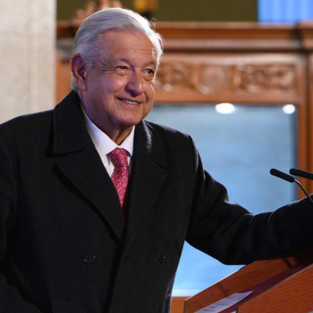 El presidente López Obrador en conferencia mañanera
