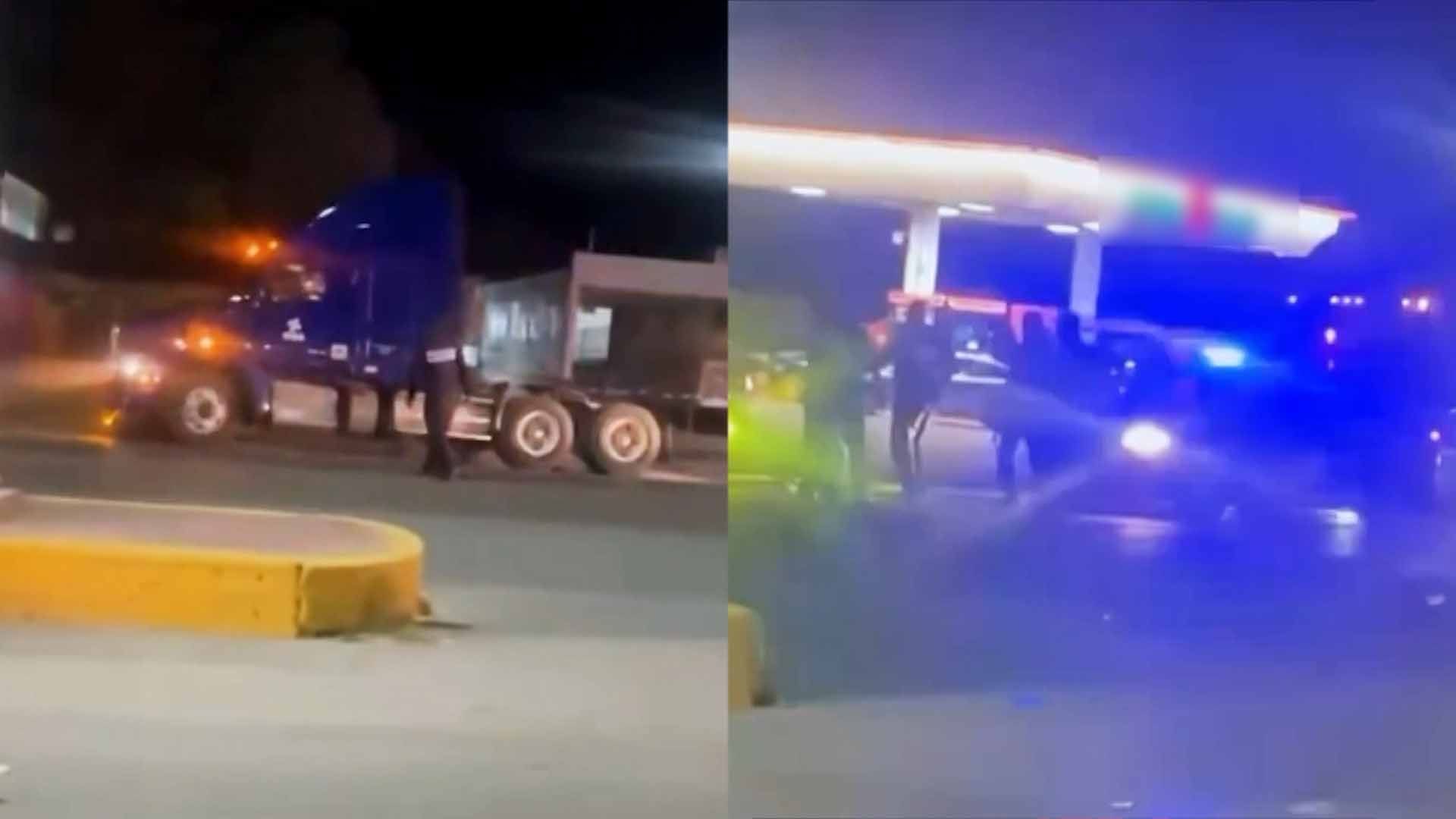 Trailero Desata Persecución con Disparos Después de Intentar Arrollar a Policías en Arteaga