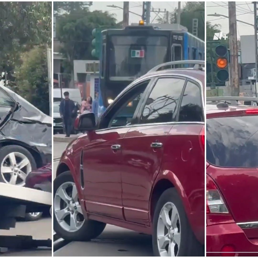 Tren Ligero CDMX Choca contra Auto Cerca de la Estación Huichapan, en la Alcaldía Xochimilco