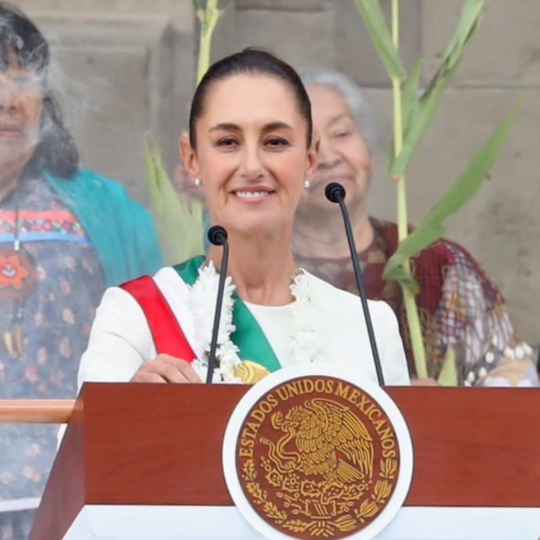 Claudias Sheinbaum en su primer discurso como presidenta desde el Zócalo