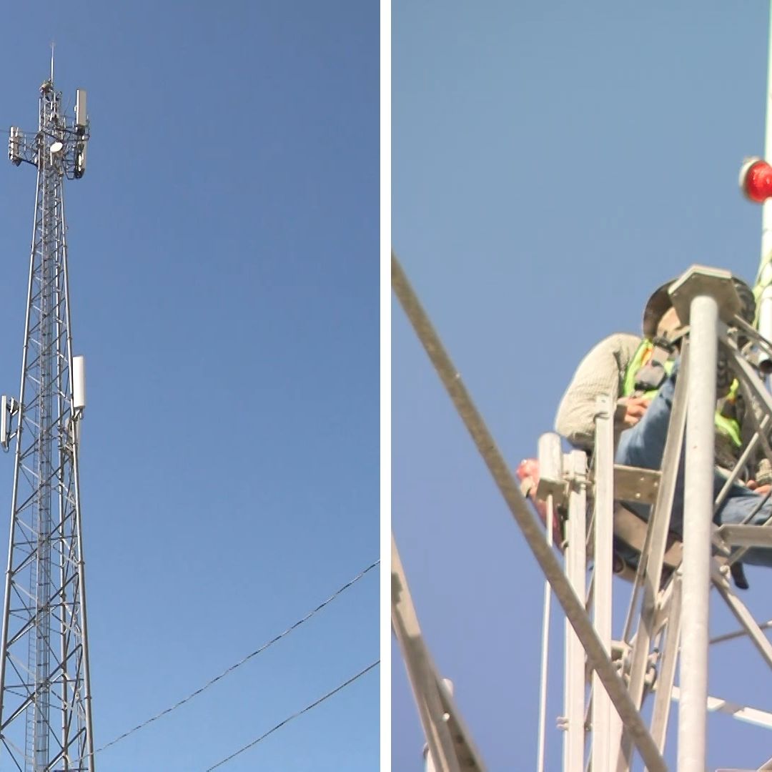 Rescatan a trabajador en antena de Mexicali